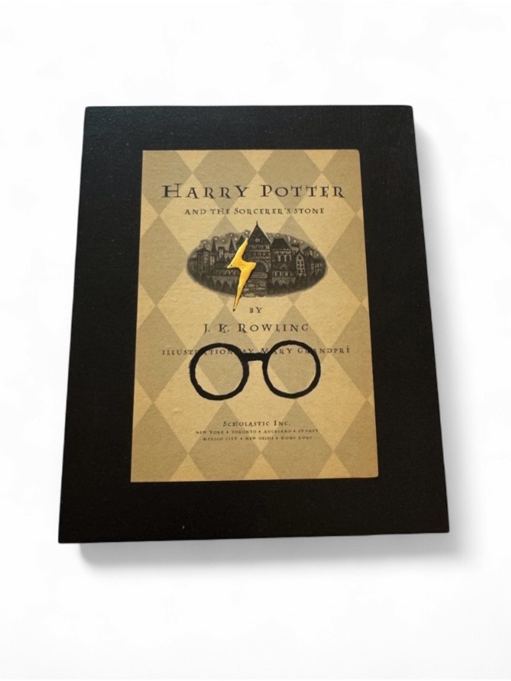 Harry Potter Glasses/ Lightning Bolt Original Art From Book Page Art $50 MSRP